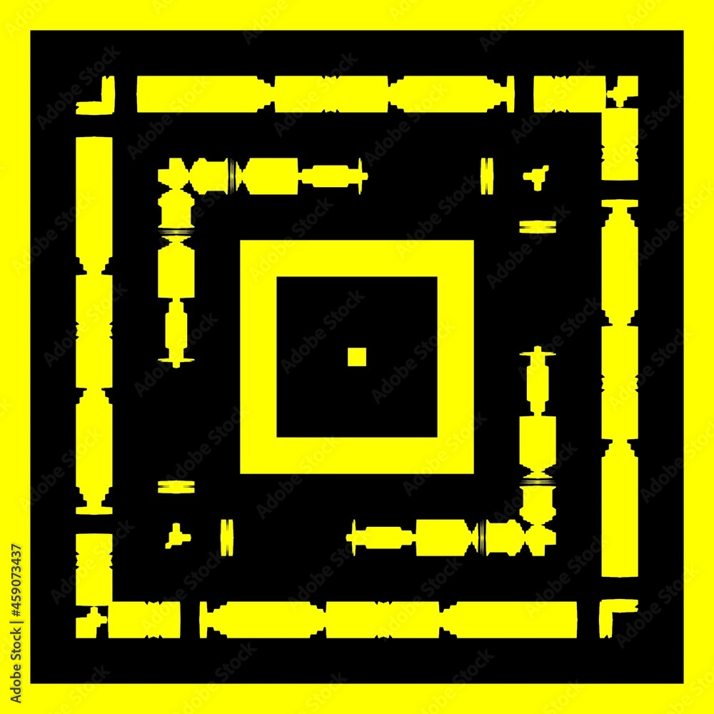 Aufkleber pattern and design in the golden square with propeller icon