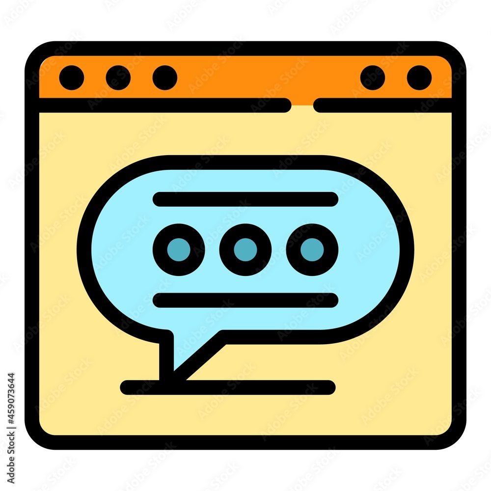 Poster web report icon. outline web report vector icon color flat isolated