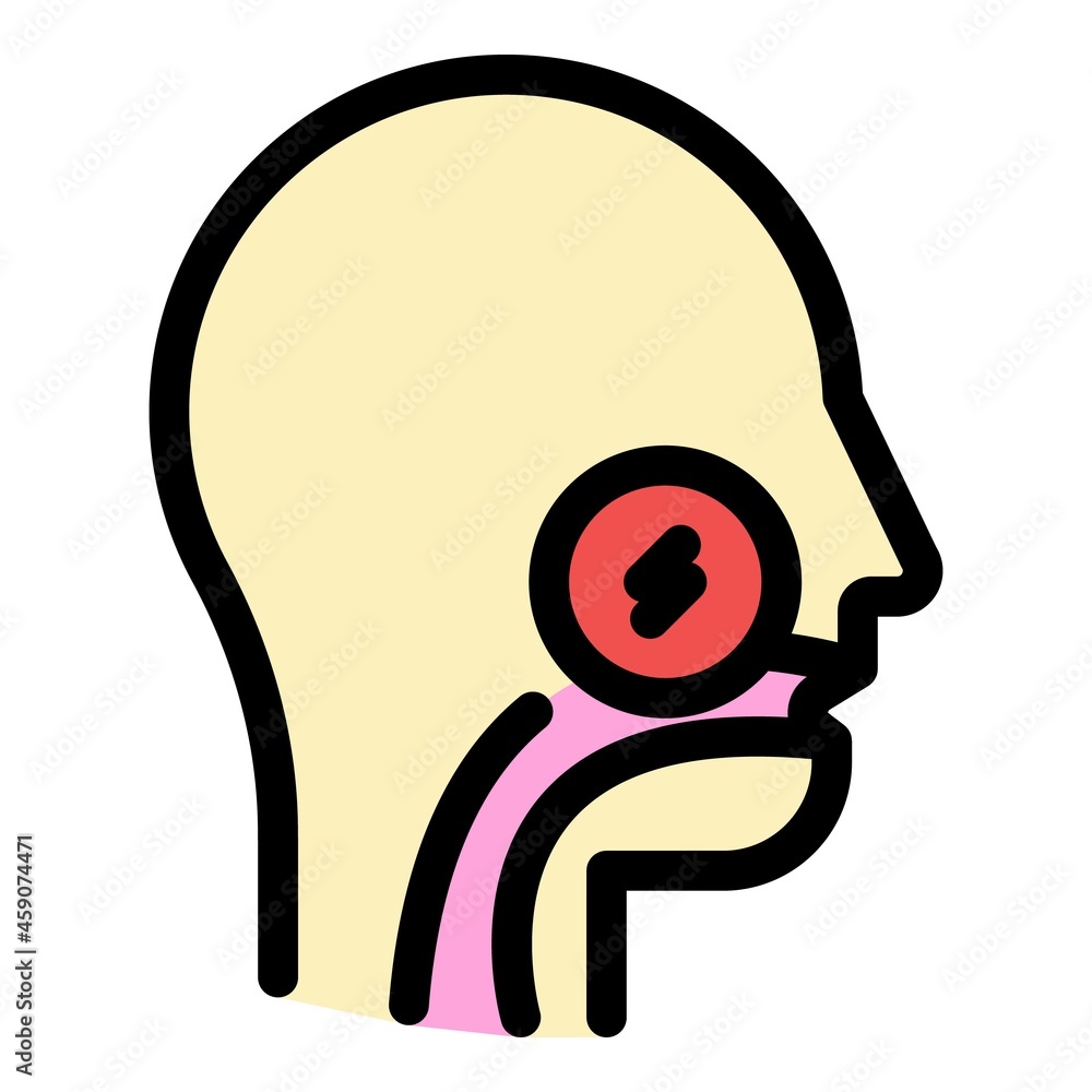 Poster olfactory system icon. outline olfactory system vector icon color flat isolated