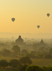 Beautiful sunrise scene in Bagan, Myanmar
