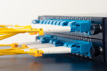 Optical distribution panel with optic patch cord cables, gigabit passive optical networks