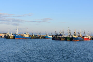 Władysławowo, port morski, Stocznia, kuter rybacki nad Bałtykiem,