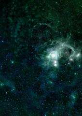 Star field in space and a nebulae.