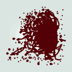 hand drawn blood splatter flat vector illustration