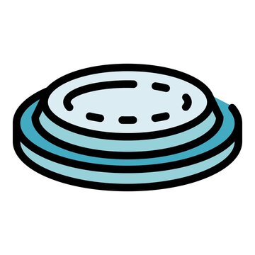 Pool Heater Icon. Outline Pool Heater Vector Icon Color Flat Isolated