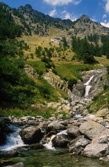 Cascade, Le Bor&eacute;on, Parc national du Mercantour, 06, Alpes Maritimes