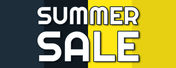 Summer Sale - text written on contrasting multicolor background