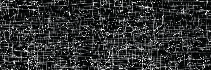 White chaotic lines background. Hand drawn lines. Tangled chaotic pattern. Vector illustration.