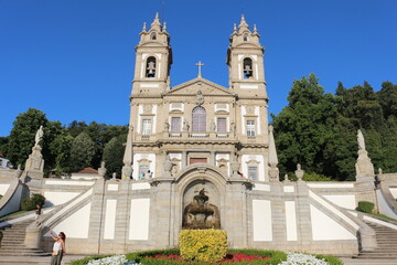 Fototapeta na wymiar Bom Jesus Sanctuary, in the city of Braga, in Northern Portugal.