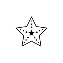 starfish icon, sea vector, beach illustration