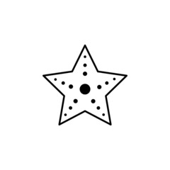 starfish icon, sea vector, beach illustration