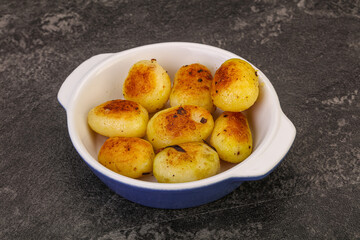Roasted baby potato in the bowl
