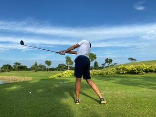 person playing golf