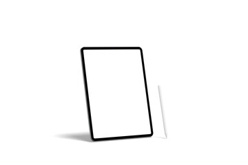 Tablet screen  mockup view on white backgrounds