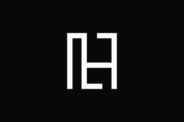 HL logo letter design on luxury background. LH logo monogram initials letter concept. HL icon logo design. LH elegant and Professional letter icon design on black background. H L HL LH
