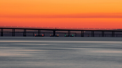 pier at dusk