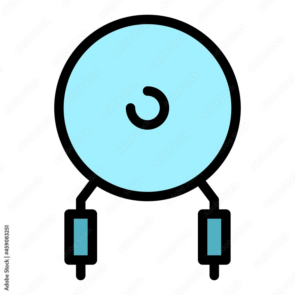 Poster diode resistor icon. outline diode resistor vector icon color flat isolated