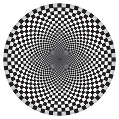 Abstract checkered Spiral design element