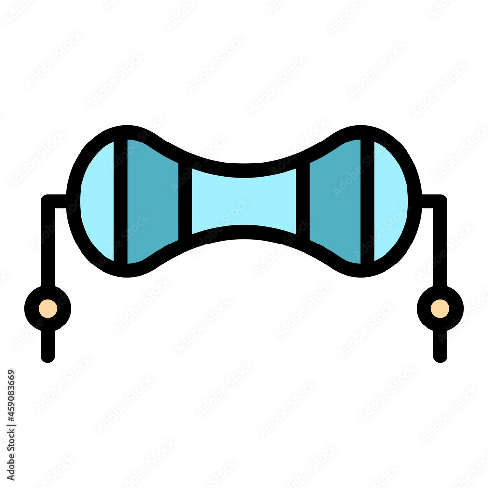 Poster resistor part icon. outline resistor part vector icon color flat isolated