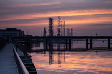 sunset on the pier
