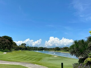 golf course in the summer