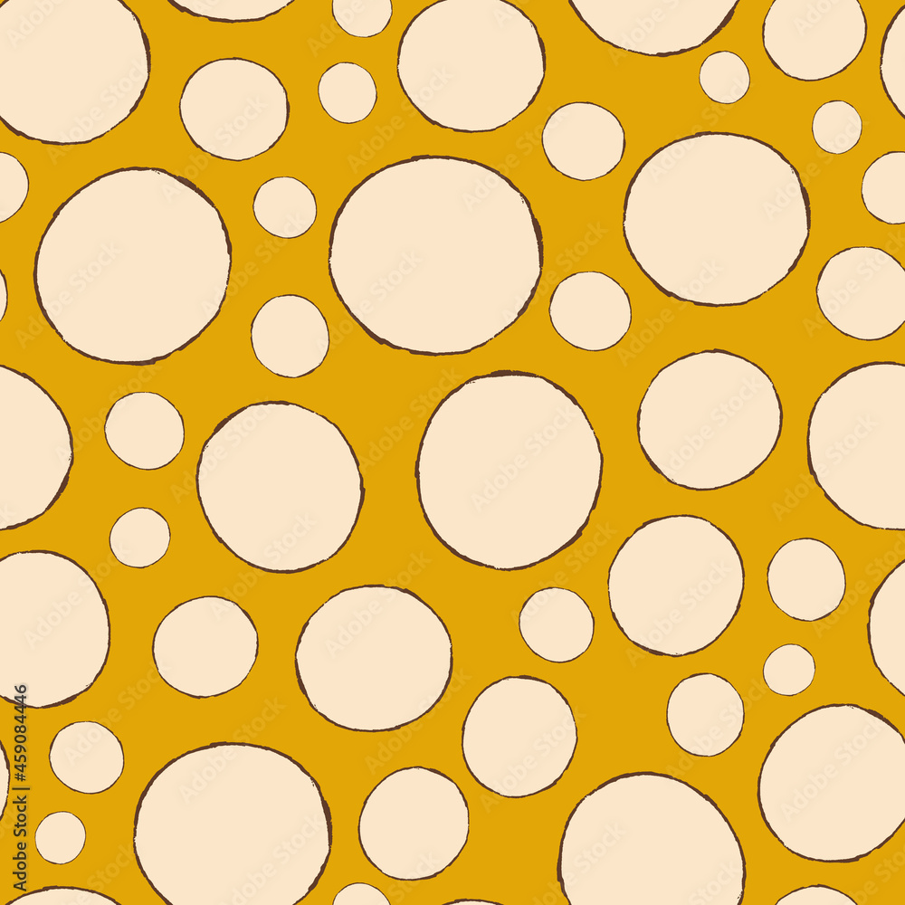 Poster hand drawn look dots vector seamless repeat pattern print background