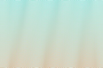 Vector graphic of guilloche texture with waves in soft rainbow color. Creative graphic design for certificate, banknote, money design, currency, gift voucher etc. Watermark banknote pattern.