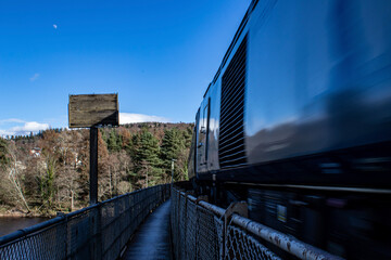 bridge over the river with a train