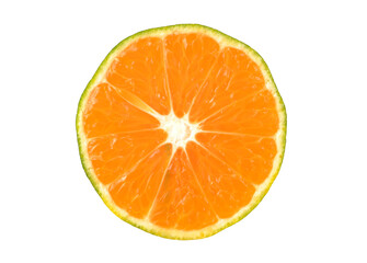 Fototapeta na wymiar tangerine or mandarin fruit isolated on white background cutout