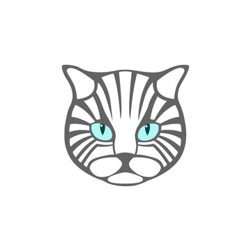 Vector image of the cat's head. logo