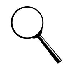 magnifying glass isolated on white