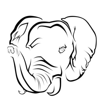 elephant head silhouette