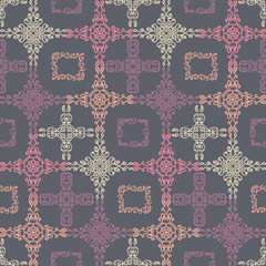 Cute hand drawn floral seamless pattern background