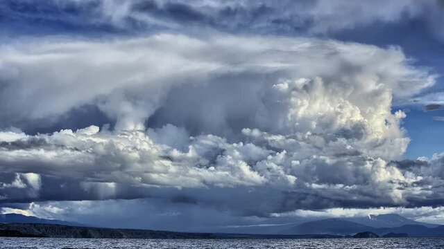 primal earth images dramatic cumulus cloud build up time lapse