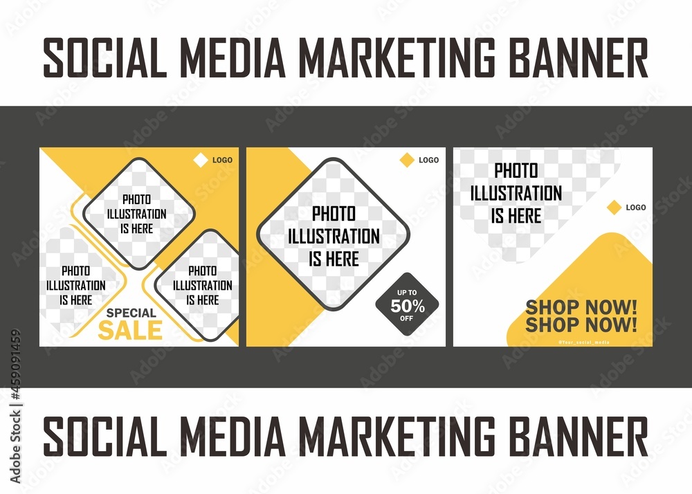 Poster social media advertising banner design collection. easy to edit with vector file. can use for your c