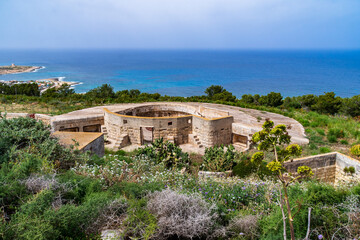 A Gun Emplacement at Fort Madliena in Swieqi, Malta.
