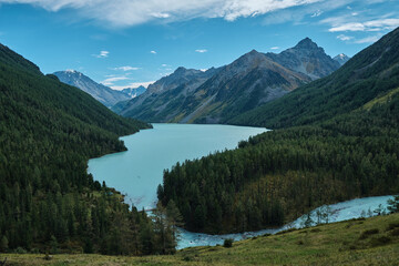 Lake Kucherla is located in the Altai Mountains  
