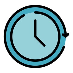 Adapt period icon. Outline adapt period vector icon color flat isolated