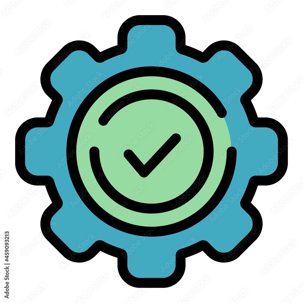 Poster setting changes icon. outline setting changes vector icon color flat isolated