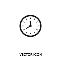 Clock vector icon. Modern, simple flat vector illustration for website or mobile app.Time symbol, logo illustration. Pixel perfect vector graphics	