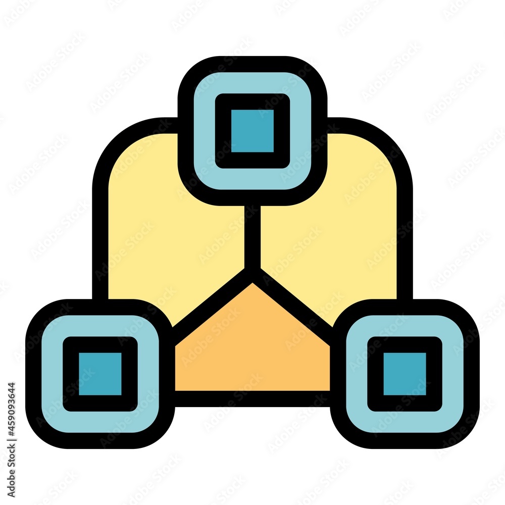 Aufkleber adaptation system icon. outline adaptation system vector icon color flat isolated
