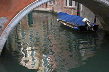 walking in the canals of Venice	 - 459094088