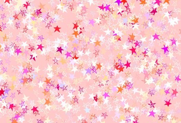 Light Multicolor vector pattern with christmas stars.