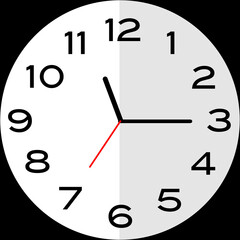 Quarter past 11 o'clock analog clock icon