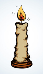Candle. Vector drawing