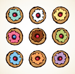 Donut. Vector drawing
