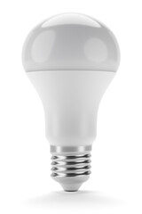 LED bulb isolated on white. 3D rendering illustration.