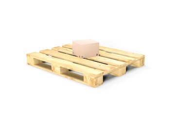 carton pos&eacute; sur une palette pour symboliser la p&eacute;nurie de marchandises