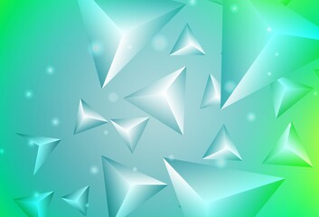 Light Green vector layout with lines, triangles.