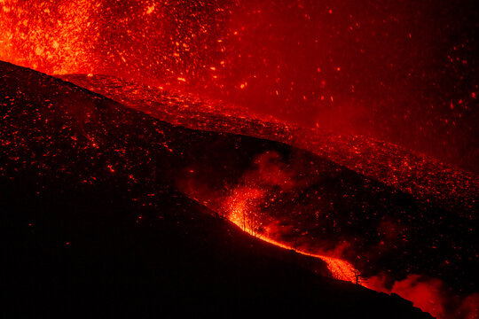 Cumbre Vieja volcanic eruption in La Palma Canary Islands 2021